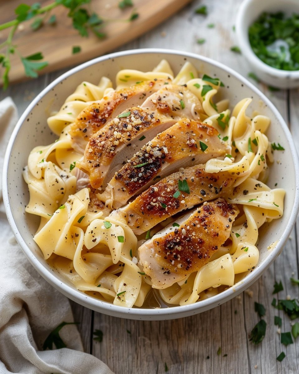 Easy One-Pan Chicken with Buttered Noodles