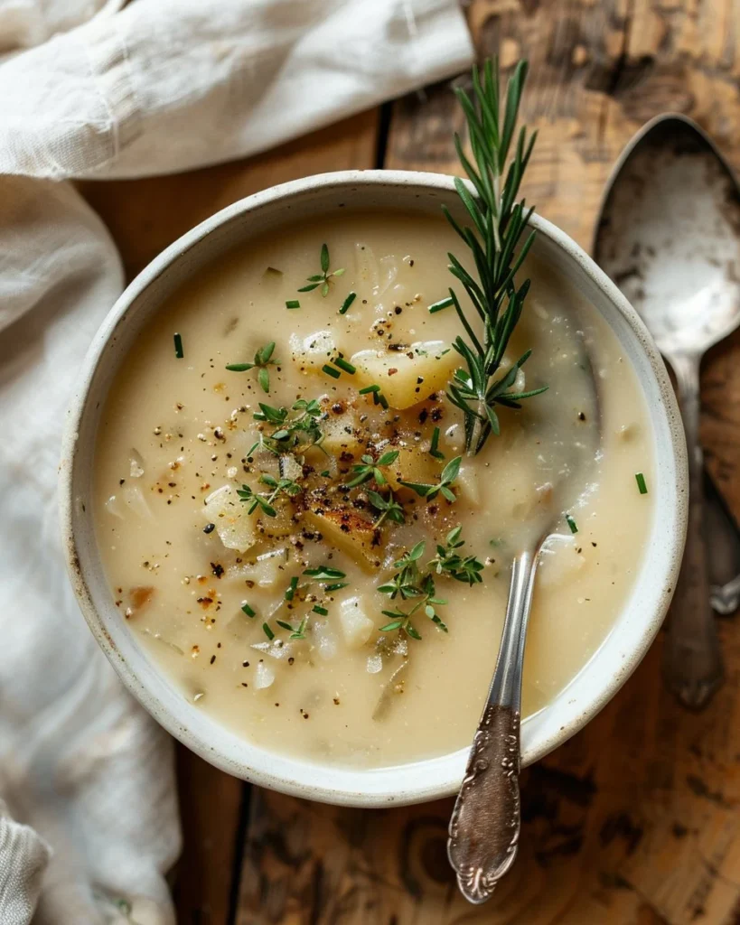 Creamy Crock Pot Crack Potato Soup garnished with chives and bacon.