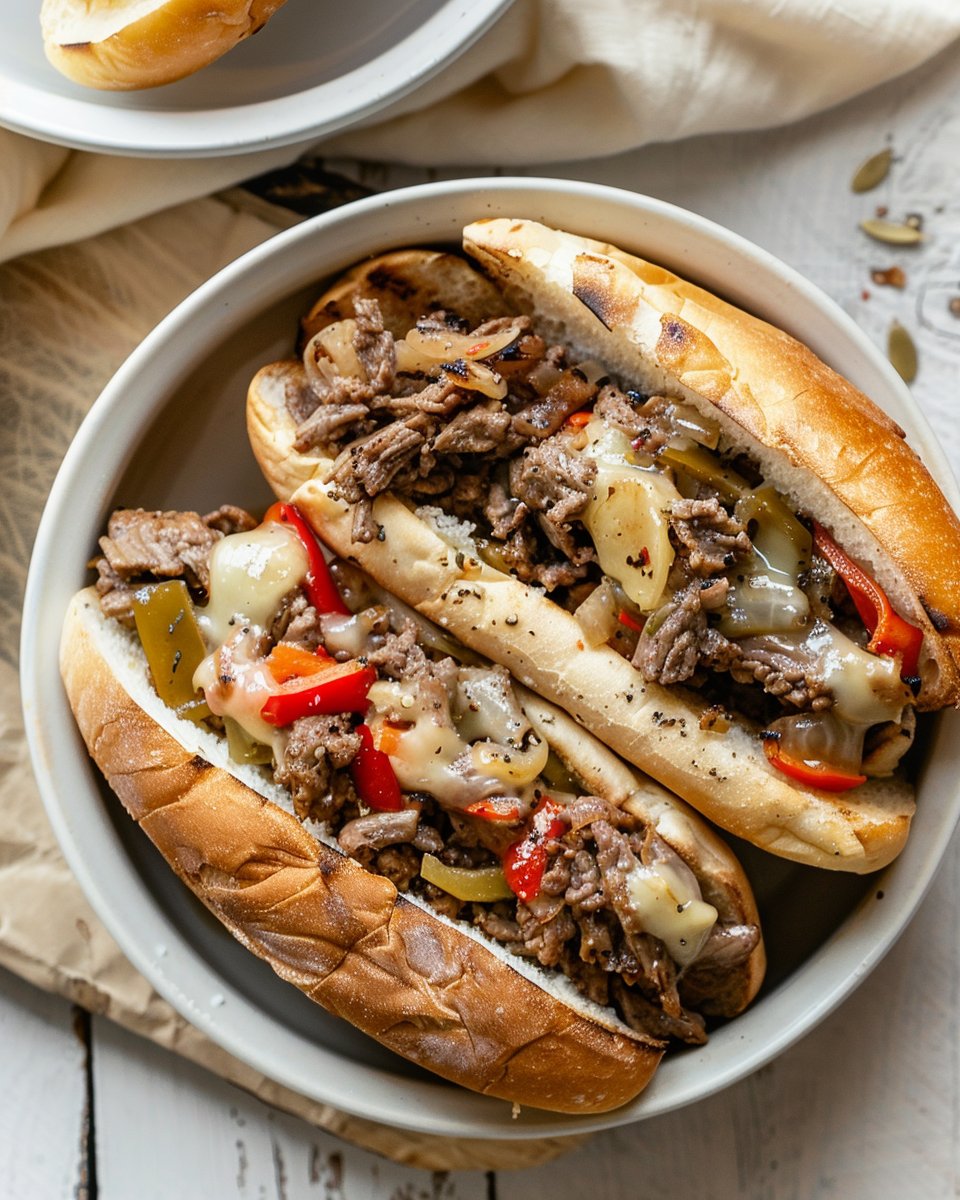 Ground Beef Philly Cheesesteaks